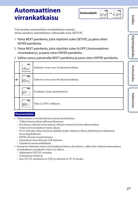 Sony HDR-AS30 - HDR-AS30 Guide pratique Finlandais