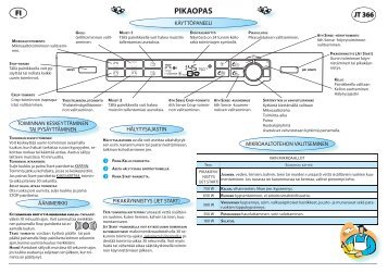 KitchenAid JT 366 WH - JT 366 WH FI (858736699290) Scheda programmi