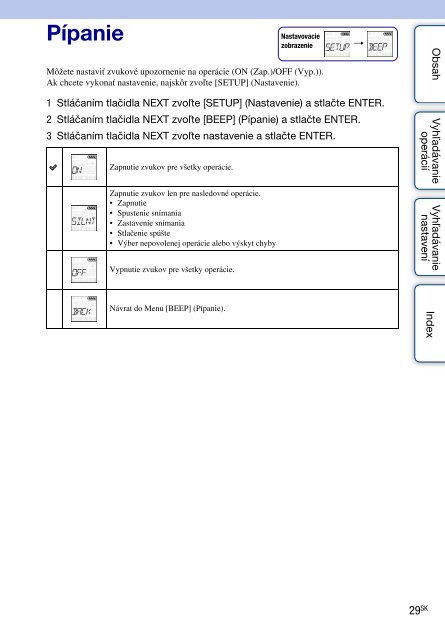 Sony HDR-AS30 - HDR-AS30 Guide pratique Slovaque