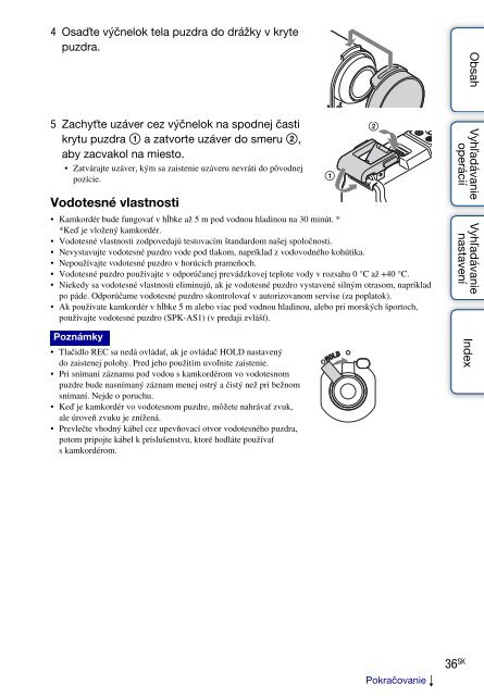 Sony HDR-AS30 - HDR-AS30 Guide pratique Slovaque