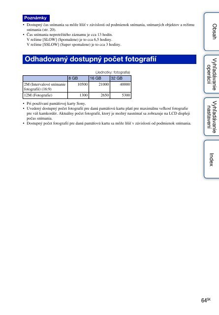 Sony HDR-AS30 - HDR-AS30 Guide pratique Slovaque