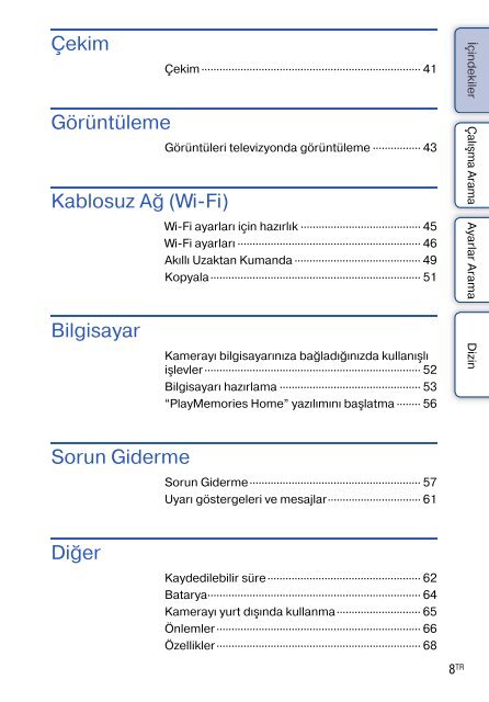 Sony HDR-AS30 - HDR-AS30 Guide pratique Turc