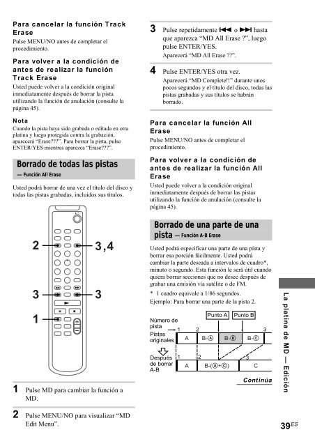 Sony CMT-SP55MD - CMT-SP55MD Consignes d&rsquo;utilisation Espagnol