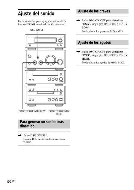 Sony CMT-SP55MD - CMT-SP55MD Consignes d&rsquo;utilisation Espagnol