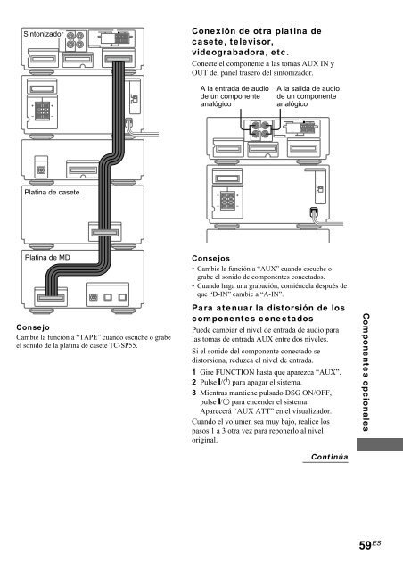 Sony CMT-SP55MD - CMT-SP55MD Consignes d&rsquo;utilisation Espagnol