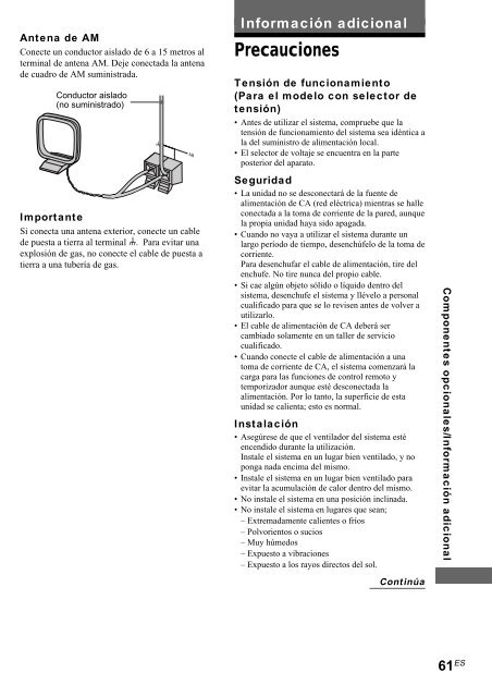 Sony CMT-SP55MD - CMT-SP55MD Consignes d&rsquo;utilisation Espagnol