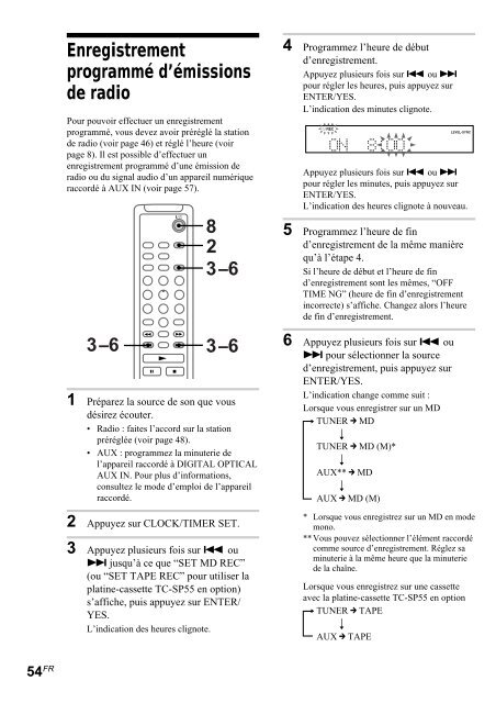 Sony CMT-SP55MD - CMT-SP55MD Consignes d&rsquo;utilisation Espagnol