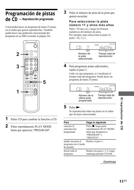 Sony CMT-SP55MD - CMT-SP55MD Consignes d&rsquo;utilisation Espagnol