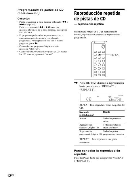 Sony CMT-SP55MD - CMT-SP55MD Consignes d&rsquo;utilisation Espagnol