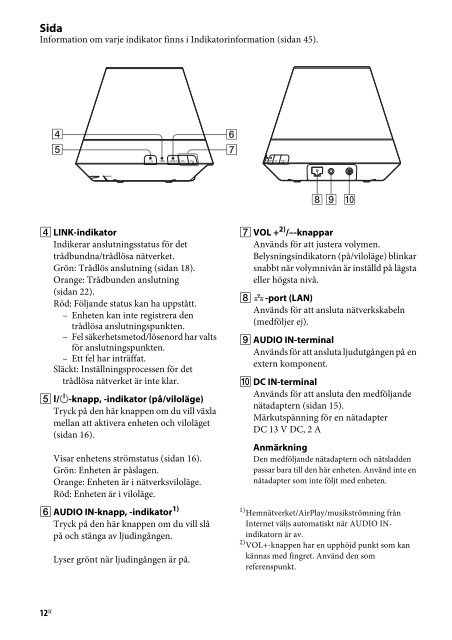 Sony SA-NS310 - SA-NS310 Mode d'emploi Su&eacute;dois