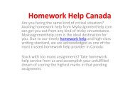 Homework Help Online in Canada