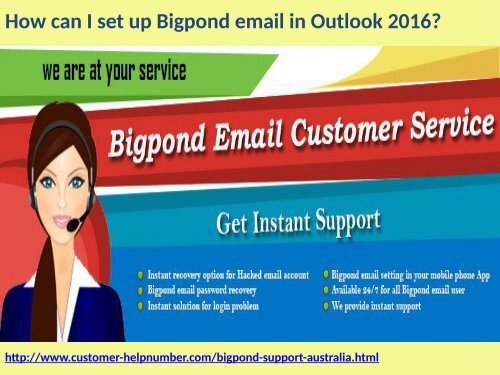 How Can I Set Up Bigpond Email In Outlook 2016