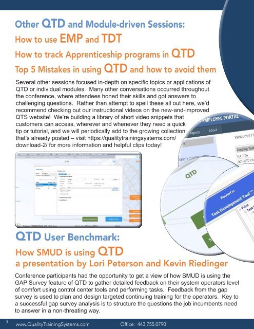 2017 QTD User Conference and Training Summit