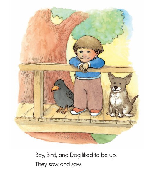 Boy Bird and Dog