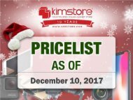KIMSTORE PRICELIST as of December 2017