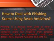 How to Deal with Phishing Scams Using   Avast Antivirus? 