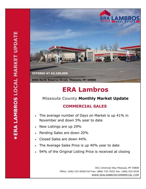 Missoula Commercial Market Update - November 2017