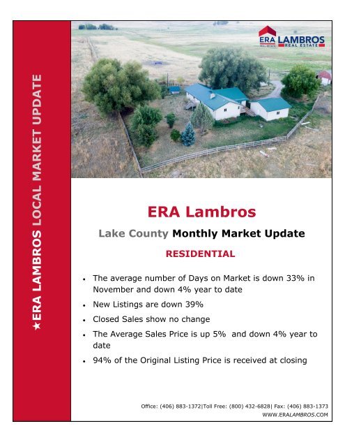 Lake County Residential Market Update - November 2017