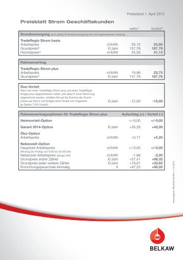 TradeRegio Strom plus - BELKAW Bergische Licht-, Kraft