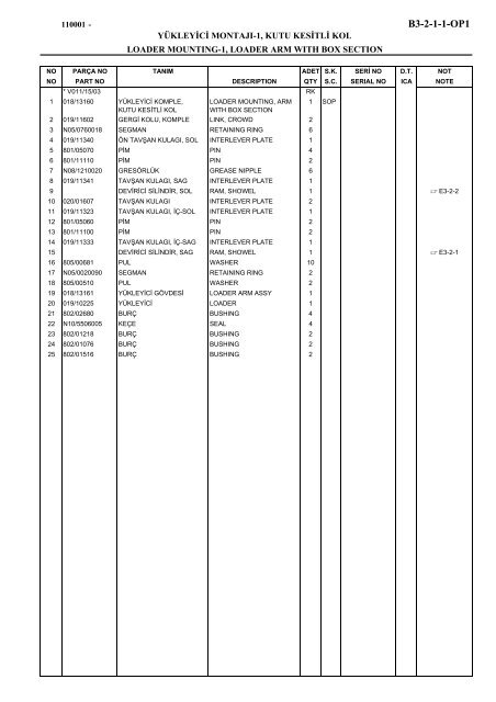 HIDROMEK 102 B SPARE PARTS CATALOG