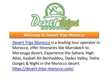 Desert Trips Morocco