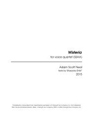 Wisteria (voice quartet - music score)