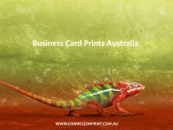 Business Card Prints Australia - Chameleon Print Group