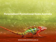 Personalised Promotional Items Australia - Chameleon Print Group