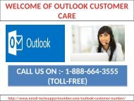 Call at 1-888-664-3555 Outlook customer care number to configure your Outlook mail with other email clients