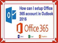 How can I setup Office 365 account in Outlook 2016?