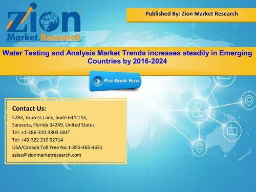 Global Water Testing and Analysis Market, 2016-2024