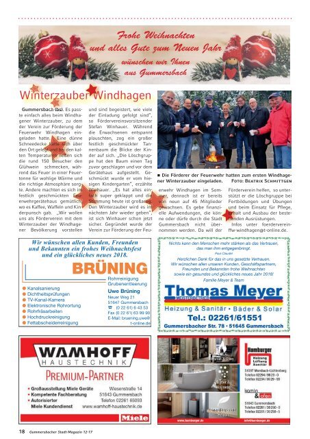 Gummersbacher Stadtmagazin Dezember 2017