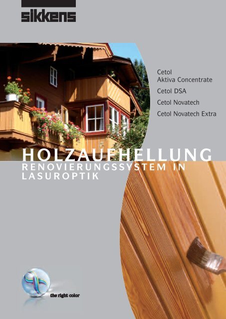 HOLZAUFHELLUNG - Sikkens