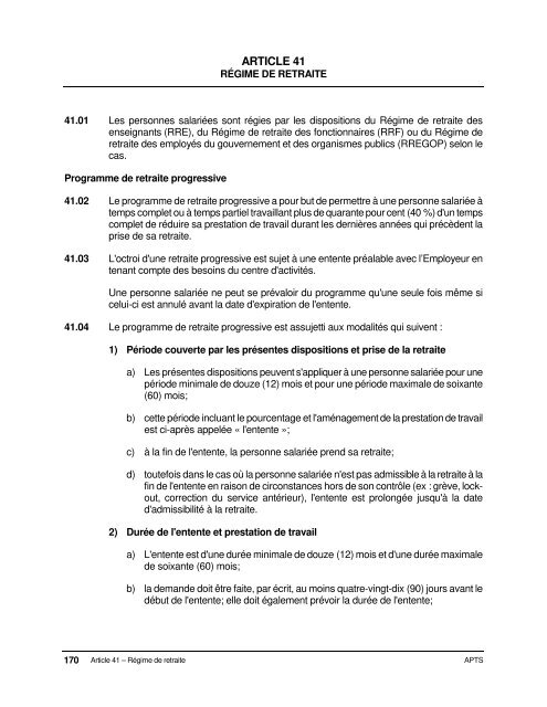 Dispositions nationales APTS 2016-2020