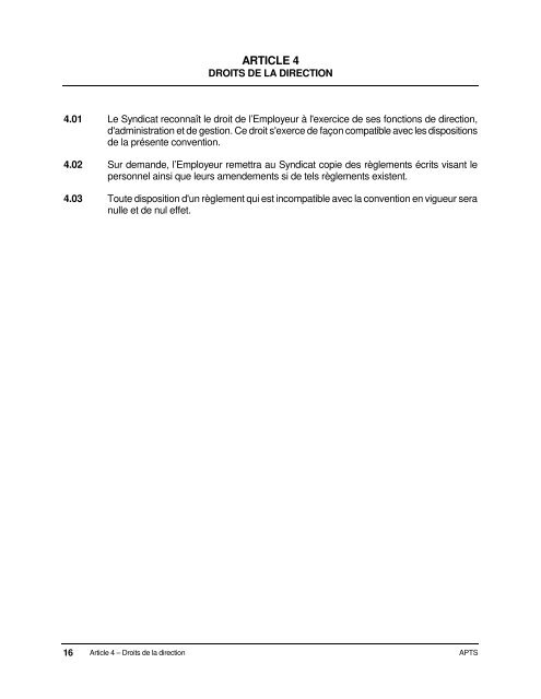 Dispositions nationales APTS 2016-2020