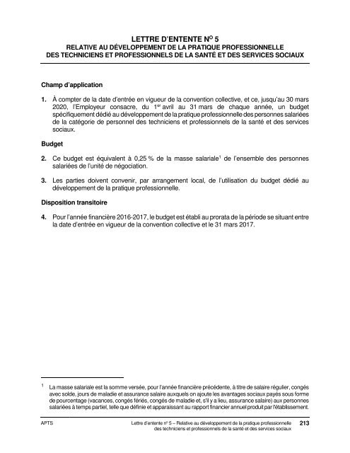 Dispositions nationales APTS 2016-2020