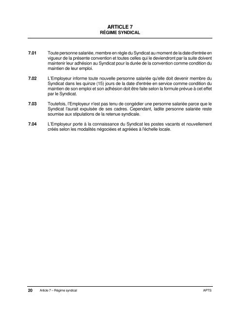 Dispositions nationales APTS 2016-2020