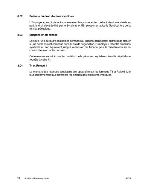 Dispositions nationales APTS 2016-2020