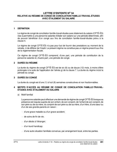 Dispositions nationales APTS 2016-2020