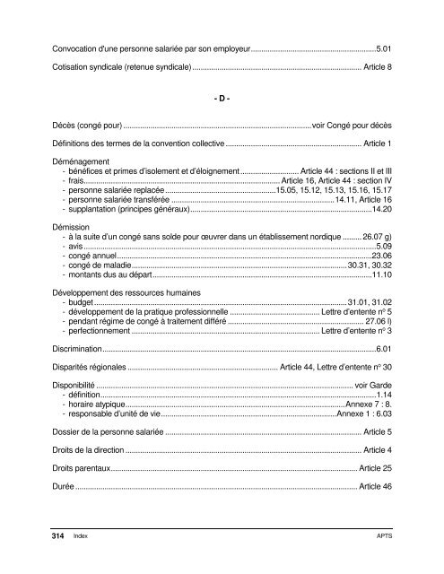 Dispositions nationales APTS 2016-2020