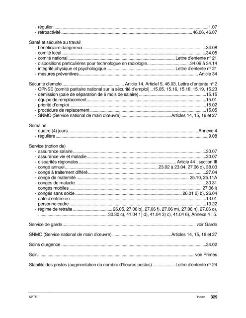 Dispositions nationales APTS 2016-2020