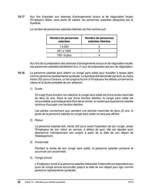 Dispositions nationales APTS 2016-2020