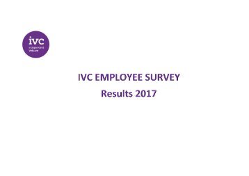 IVC Employee Survey 2017 Results