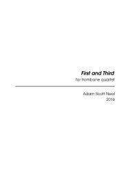 First and Third (trombone quartet, music score)