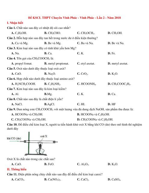 Tuyển tập đề thi thử THPT Quốc gia 2018 môn Hóa Các trường THPT Cả nước Có lời giải chi tiết (Lần 4) [DC16122017]