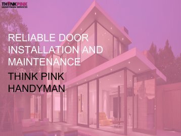 Door Installation in Melbourne - Think Pink Handyman