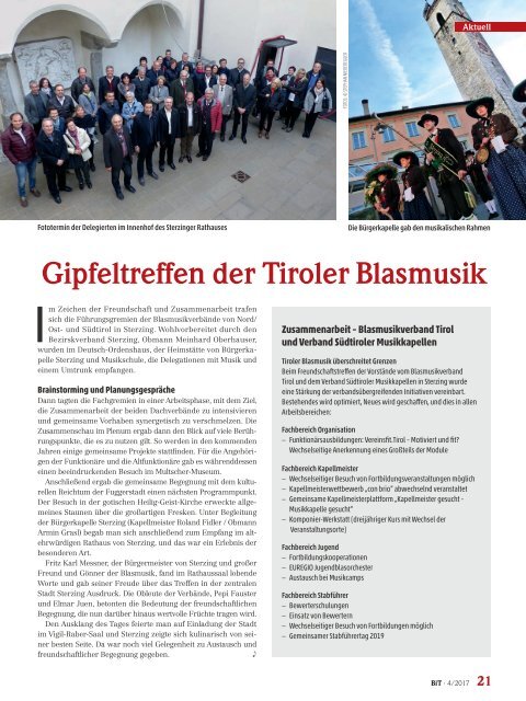 Blasmusik in Tirol 4 / 2017