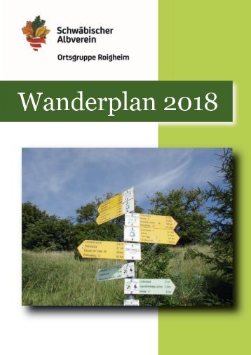 Wanderplan 2018