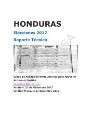 HONDURAS REPORTE FINAL - ANALISIS DE ELECCIONES 2017