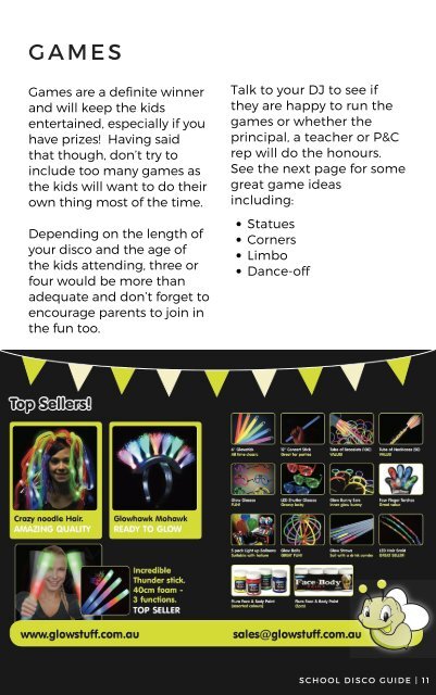 School disco guide